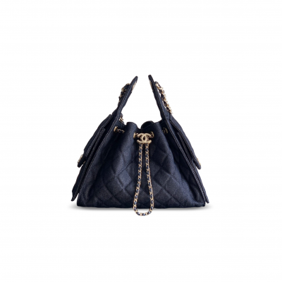 CHANEL 25 SMALL HANDBAG DENIM AS5293 (30*26*14cm)